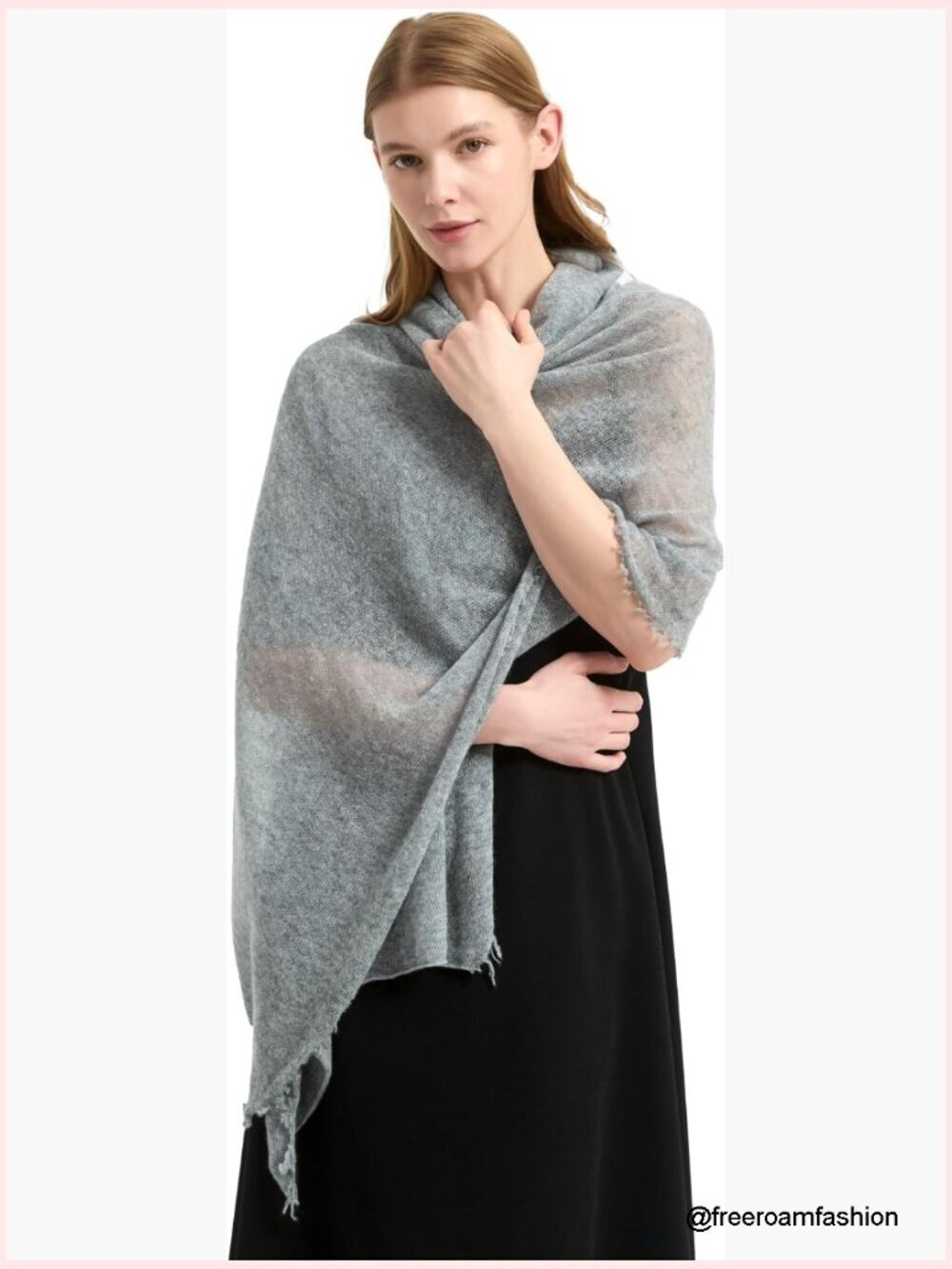 100% Cashmere Wrap - Pashmina Shawl for Evening Dresses, Lightweight Travel